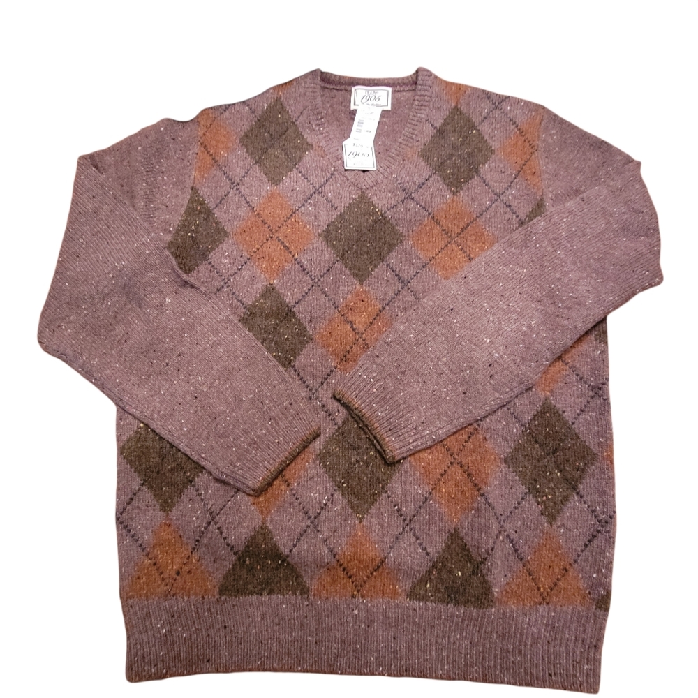 Jos. A Bank Argyle Sweater Sizes XL or L.  Wonderful Christmas gift! - Picture 2 of 12